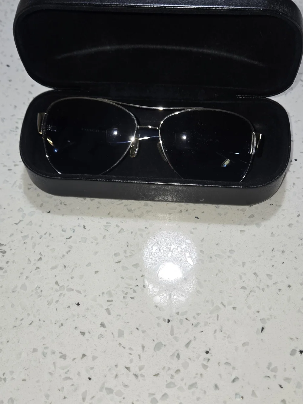 Coach Aviator Sunglasses in Blue with Blue Lenses